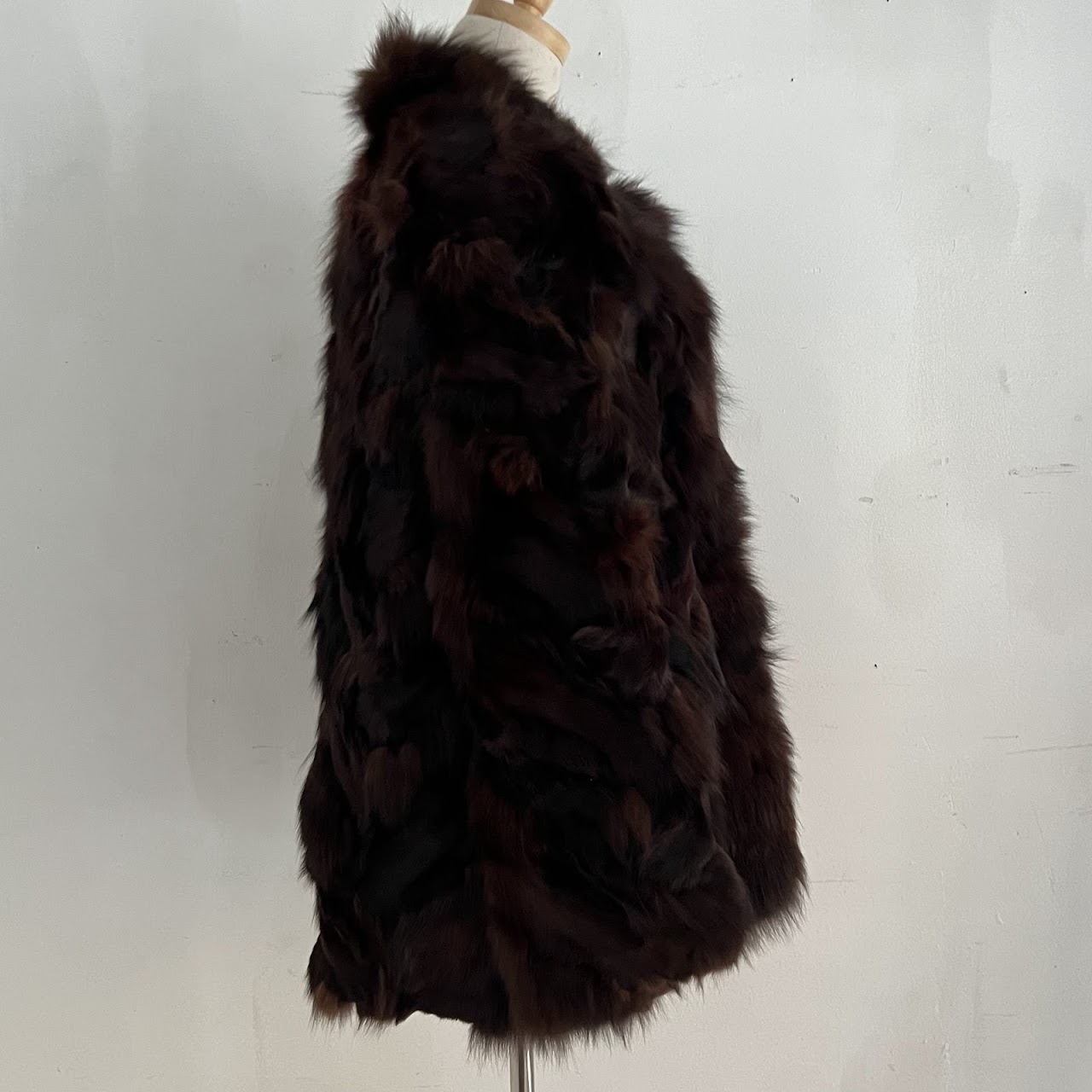 Mink and Rabbit Patchwork Fur Coat