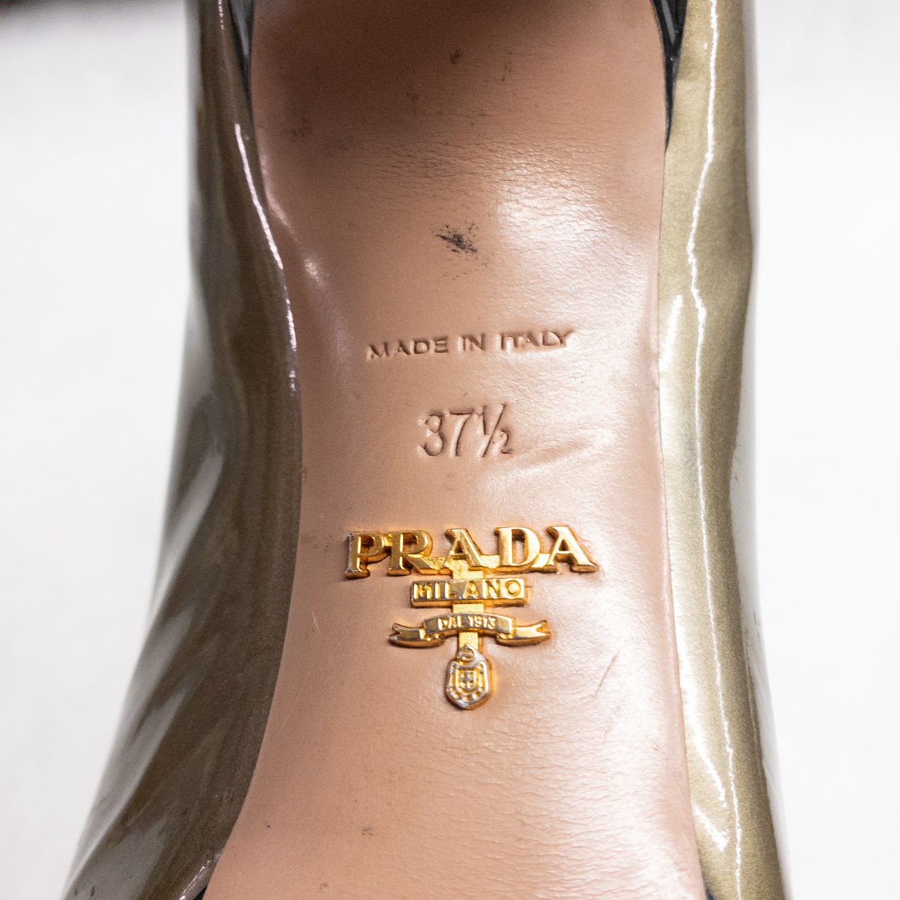 Prada Two-Tone Patent Leather Pumps