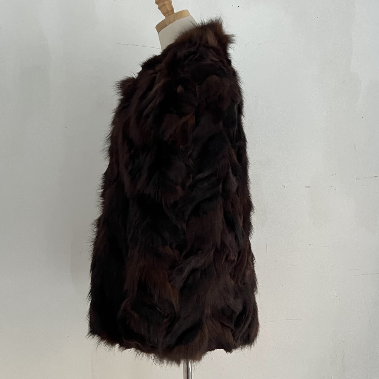 Mink and Rabbit Patchwork Fur Coat