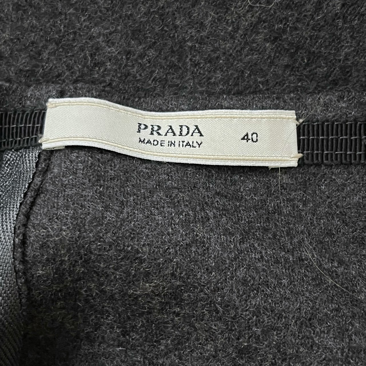 Prada Grey Virgin Wool Skirt Suit