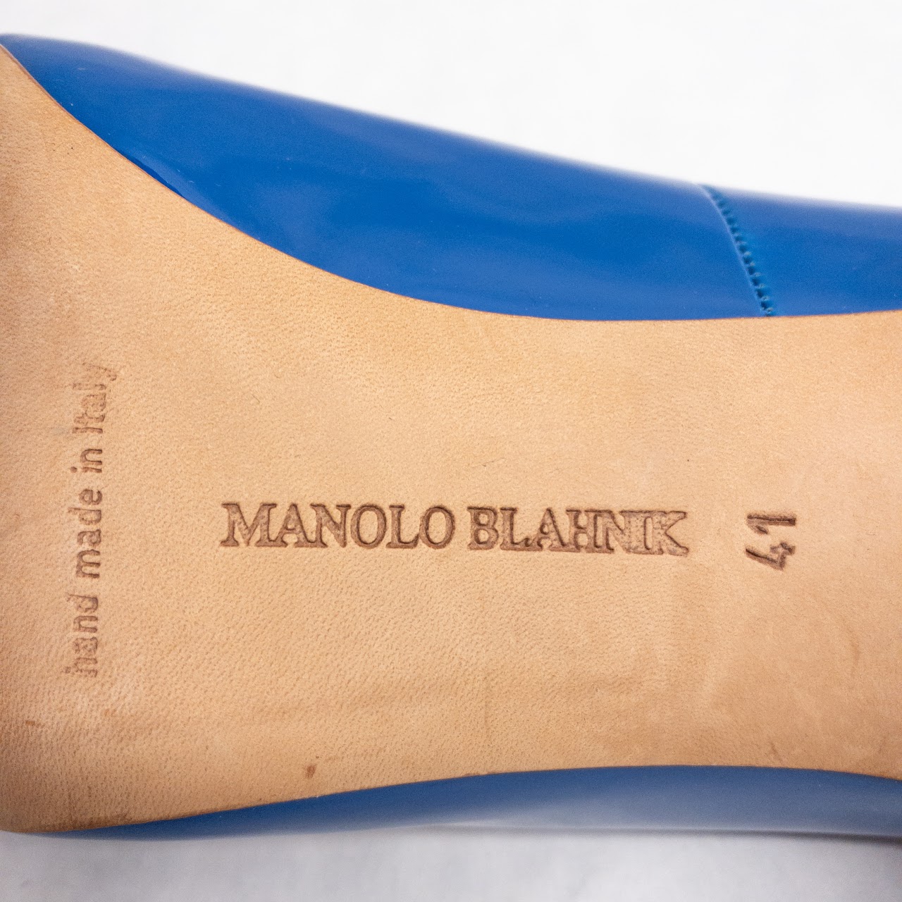 Manolo Blahnik Electric Blue Patent Leather Pumps