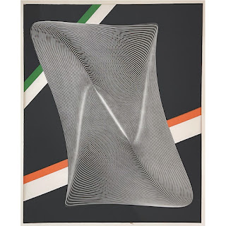 1960s Modernist Op-Art Silkscreen