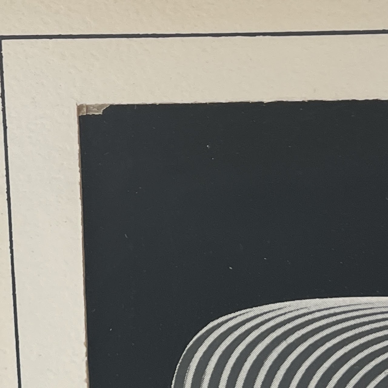 1960s Modernist Op-Art Silkscreen