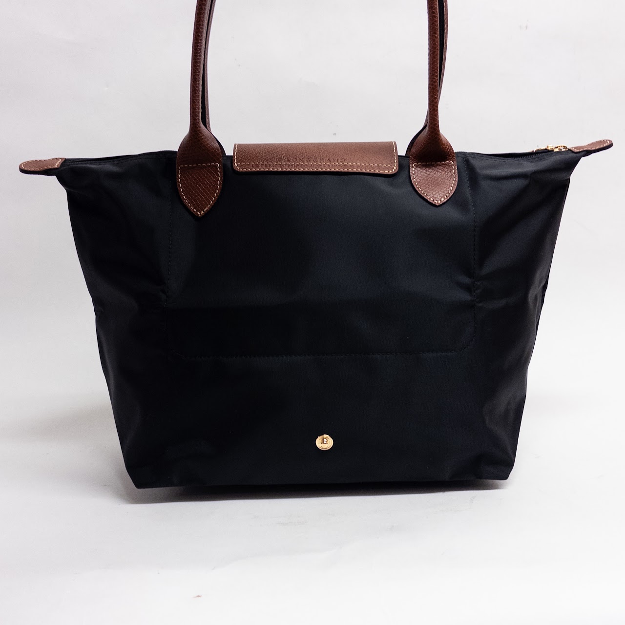 Longchamp MINT Black Le Pliage Shopping Bag