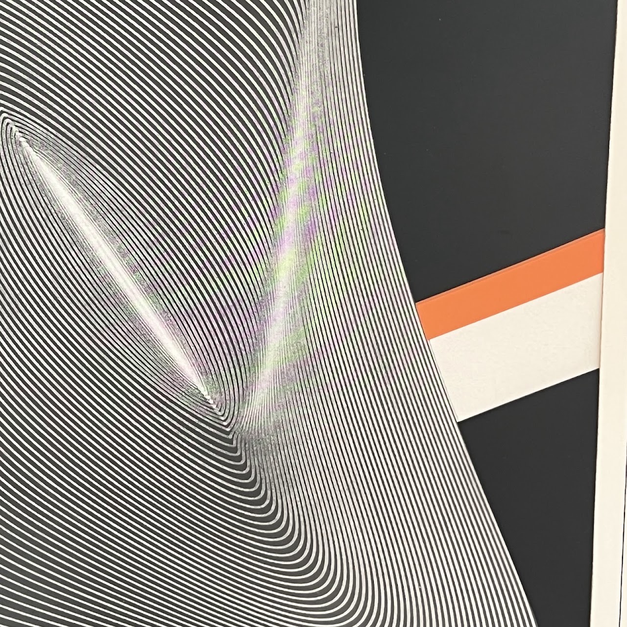 1960s Modernist Op-Art Silkscreen