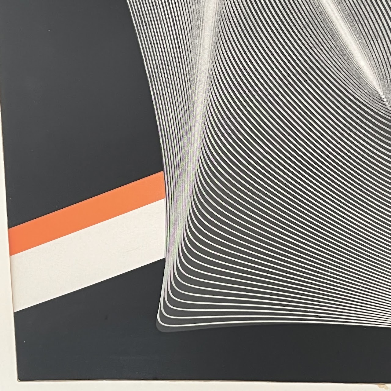 1960s Modernist Op-Art Silkscreen