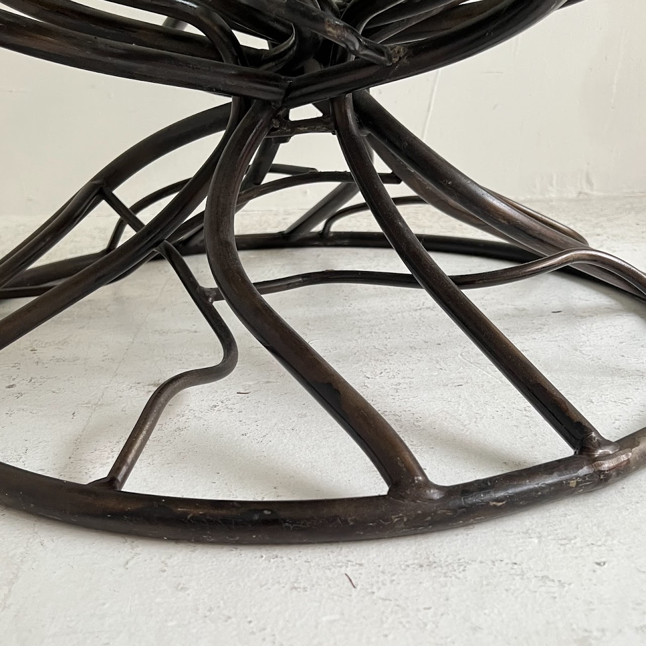 Modern Bronzed Iron Tree Root Cocktail Table