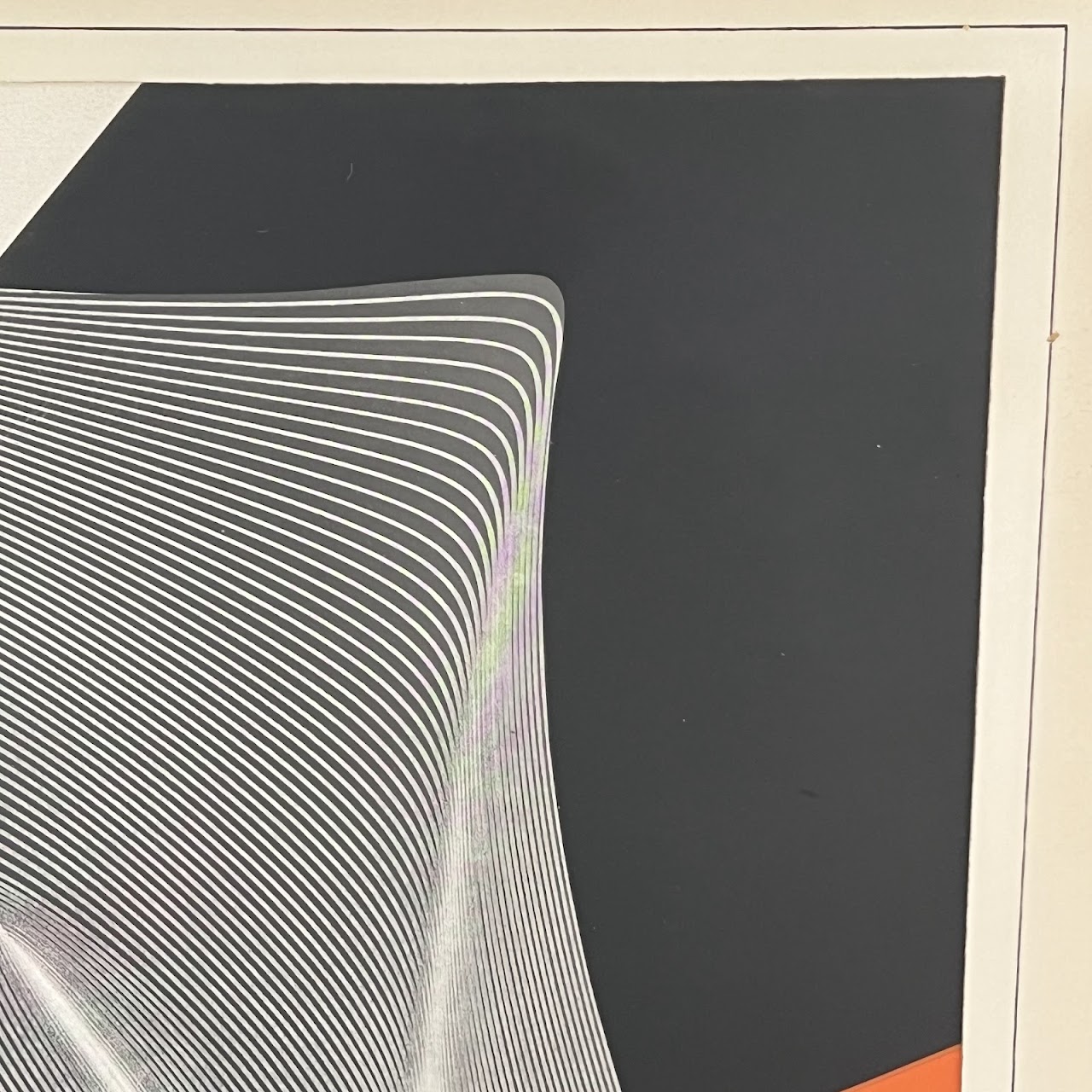 1960s Modernist Op-Art Silkscreen