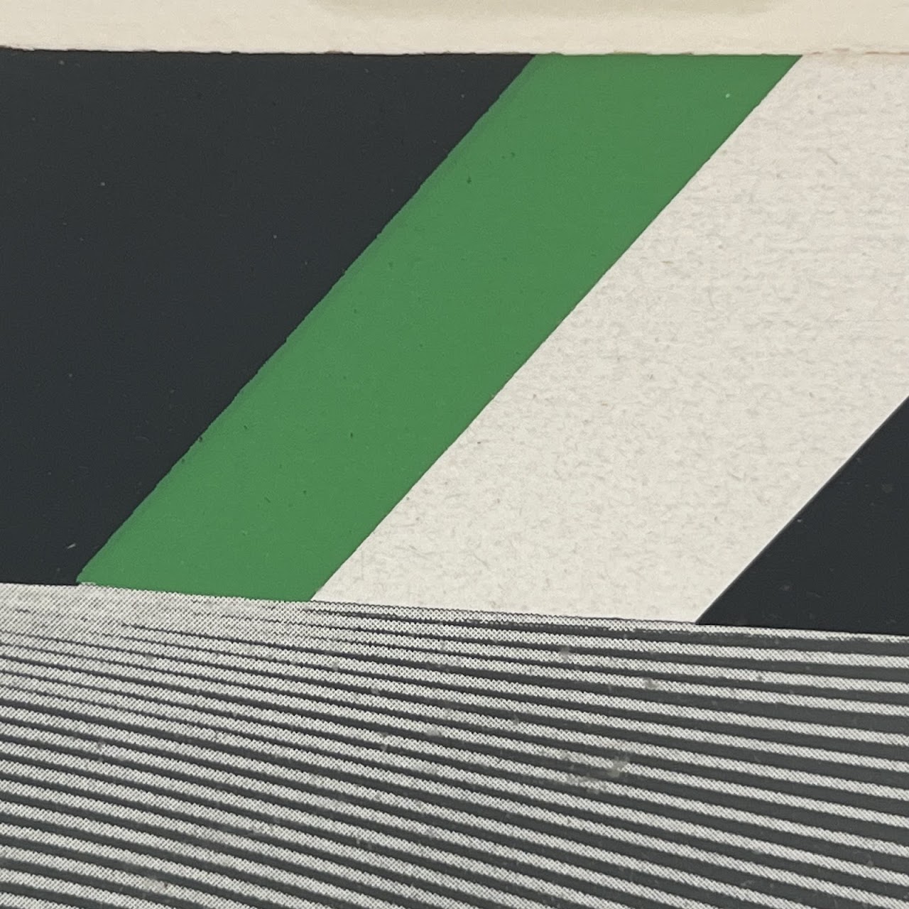 1960s Modernist Op-Art Silkscreen