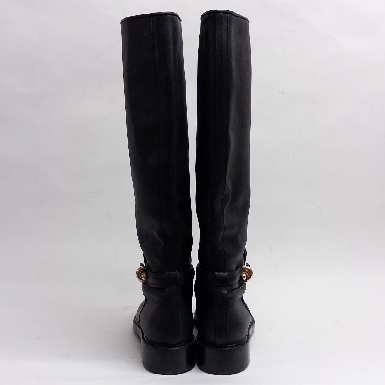 Balenciaga Black Leather Calf Boots