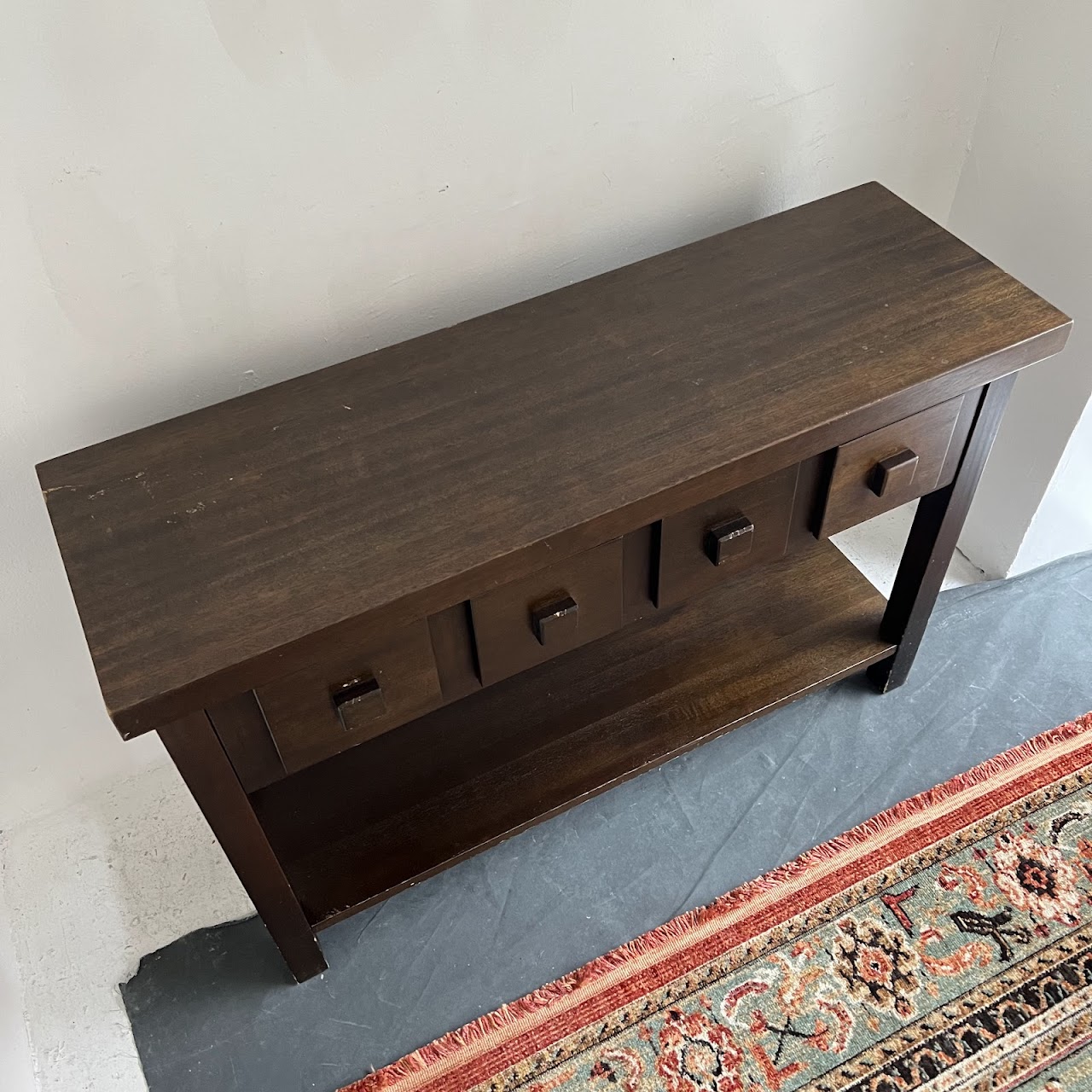 Contemporary Four Drawer Hall Table