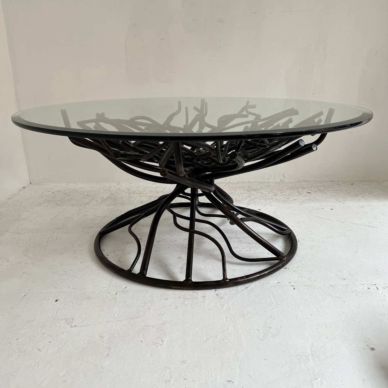 Modern Bronzed Iron Tree Root Cocktail Table