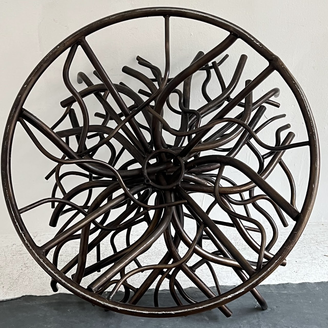 Modern Bronzed Iron Tree Root Cocktail Table