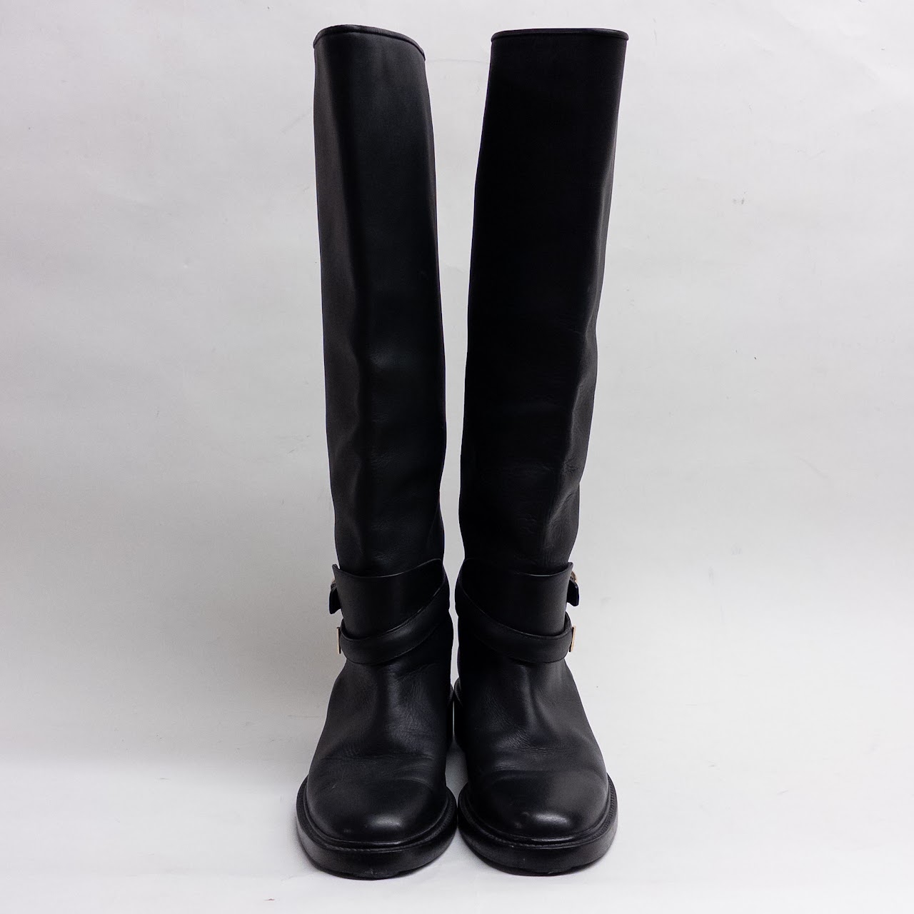 Balenciaga Black Leather Calf Boots