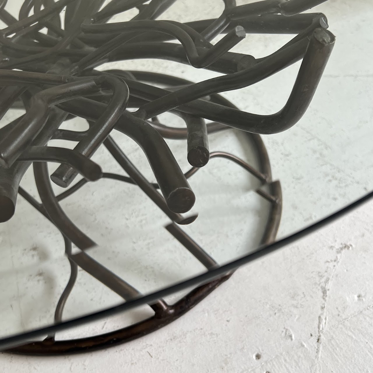 Modern Bronzed Iron Tree Root Cocktail Table