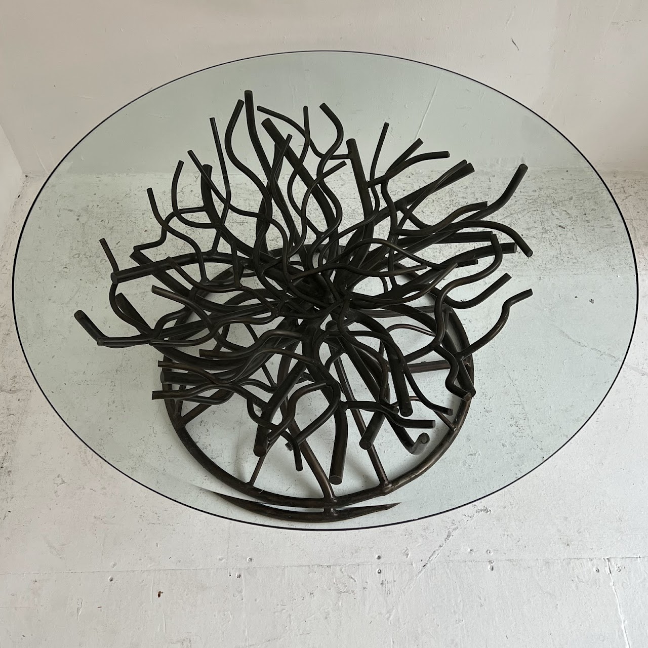 Modern Bronzed Iron Tree Root Cocktail Table