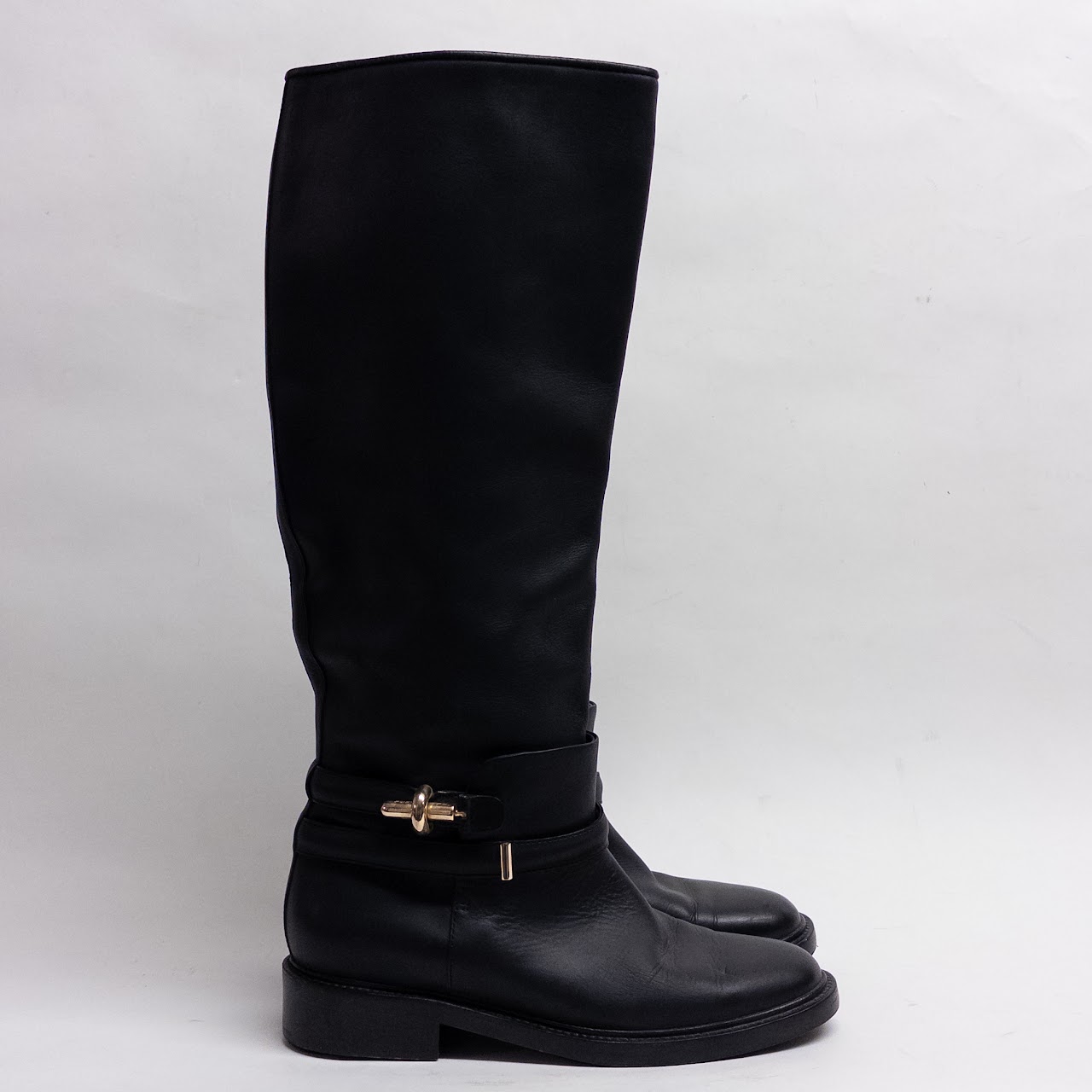 Balenciaga Black Leather Calf Boots