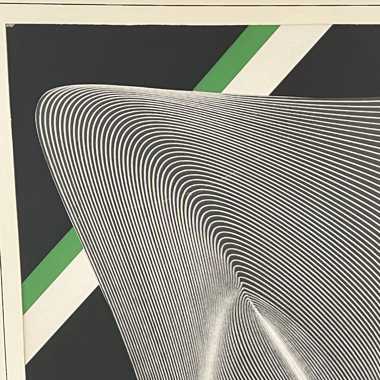 1960s Modernist Op-Art Silkscreen