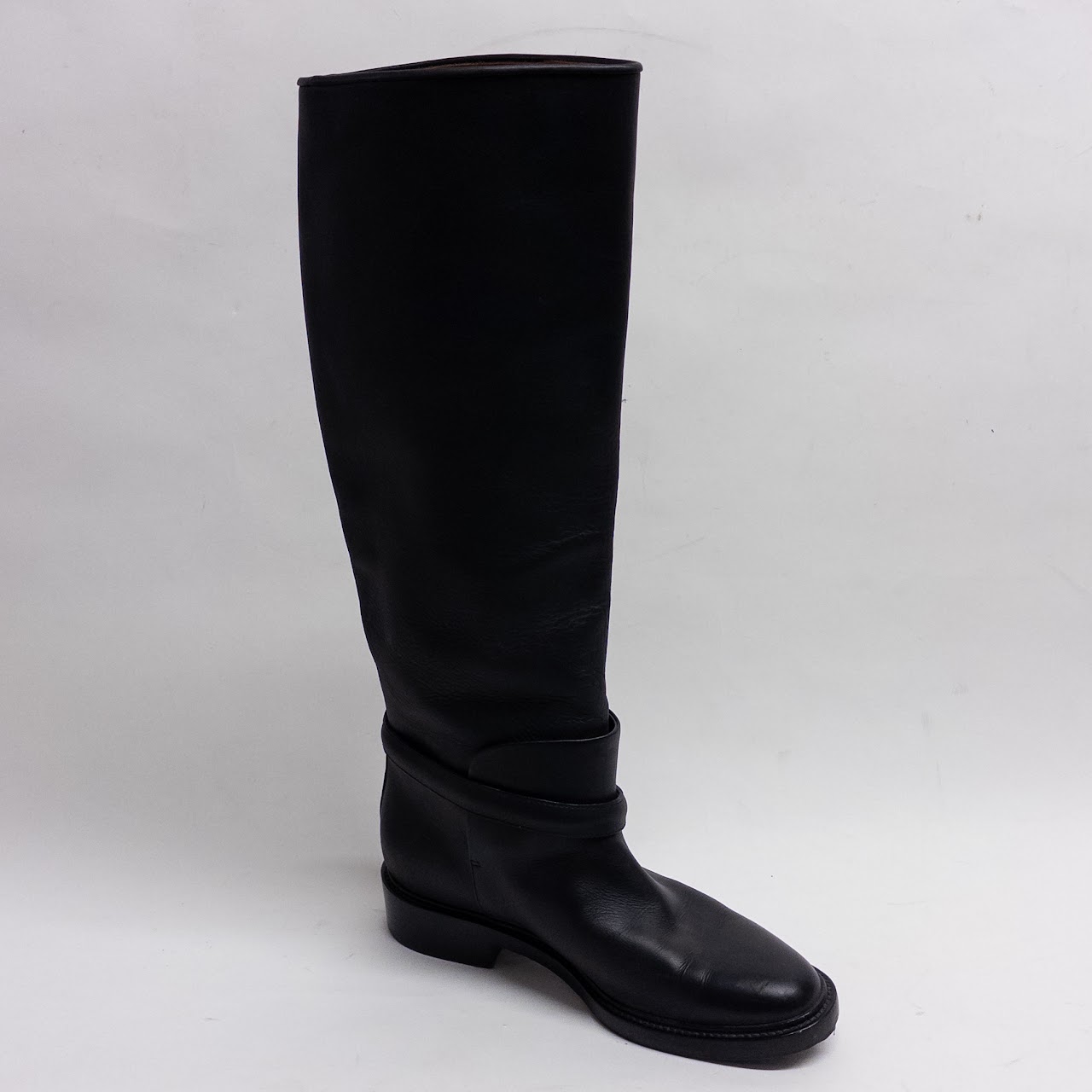 Balenciaga Black Leather Calf Boots