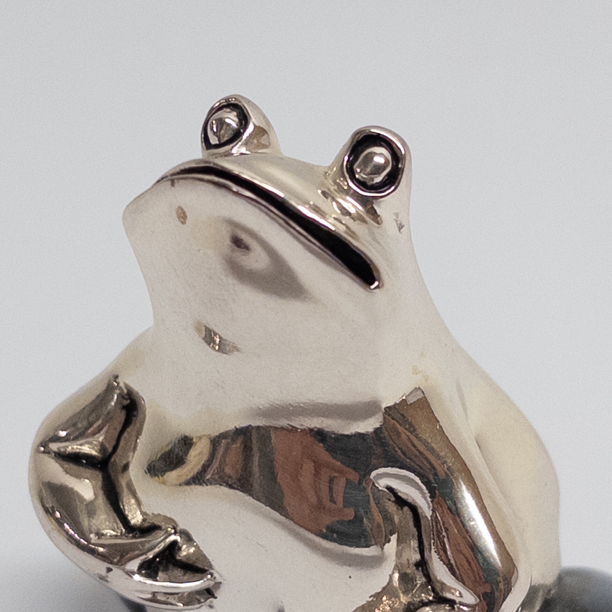 Sterling Silver Clad Hazorfim Frog Miniature