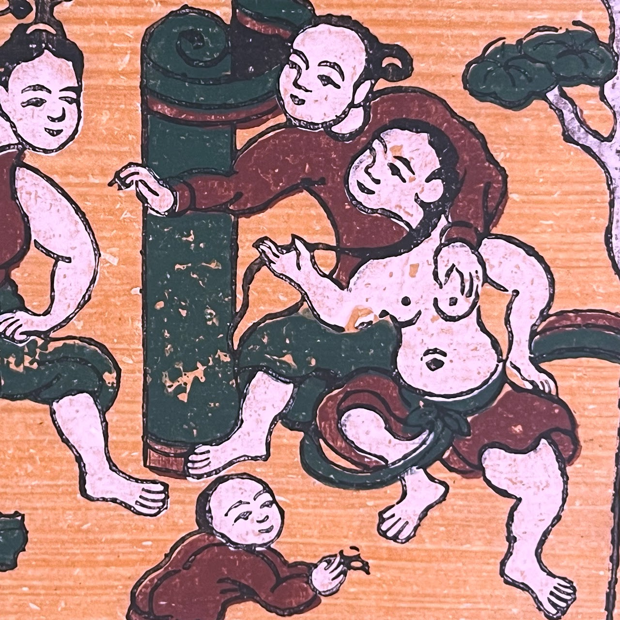 Vietnamese Ðông Hồ Woodcut Painting #1