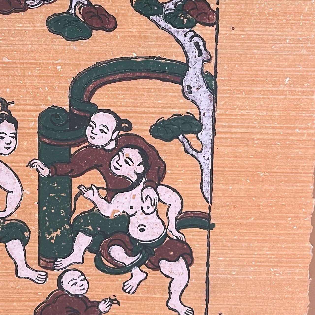 Vietnamese Ðông Hồ Woodcut Painting #1