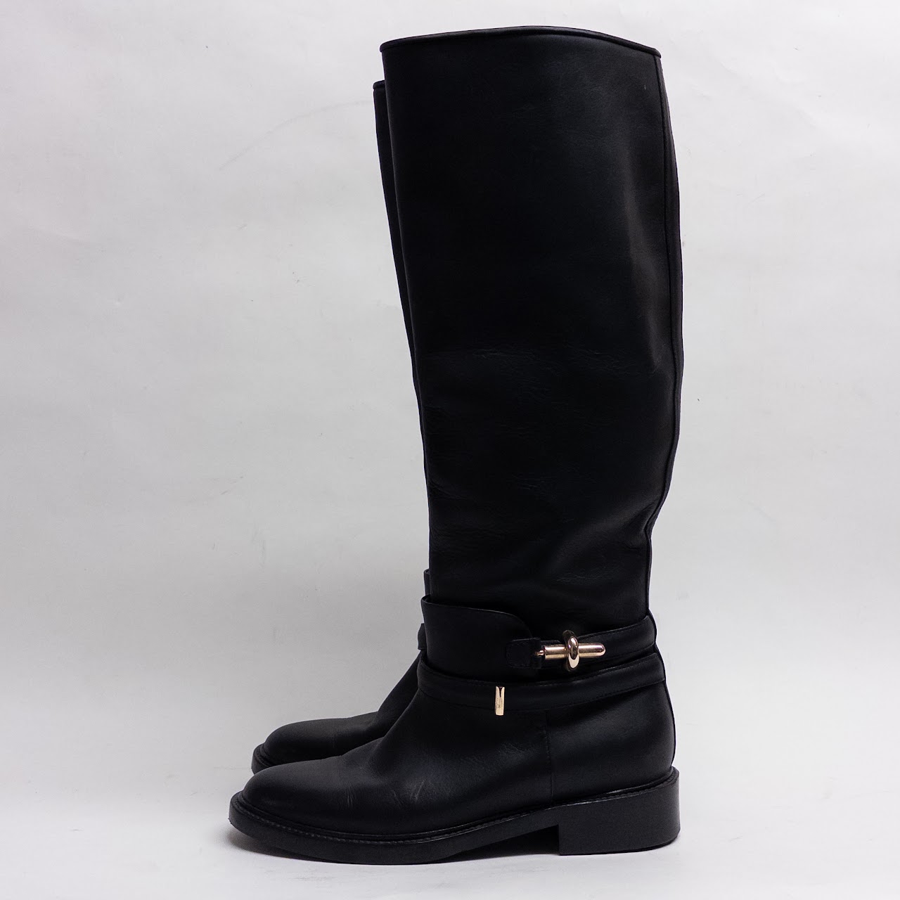 Balenciaga Black Leather Calf Boots