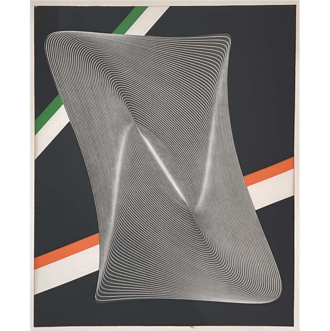 1960s Modernist Op-Art Silkscreen