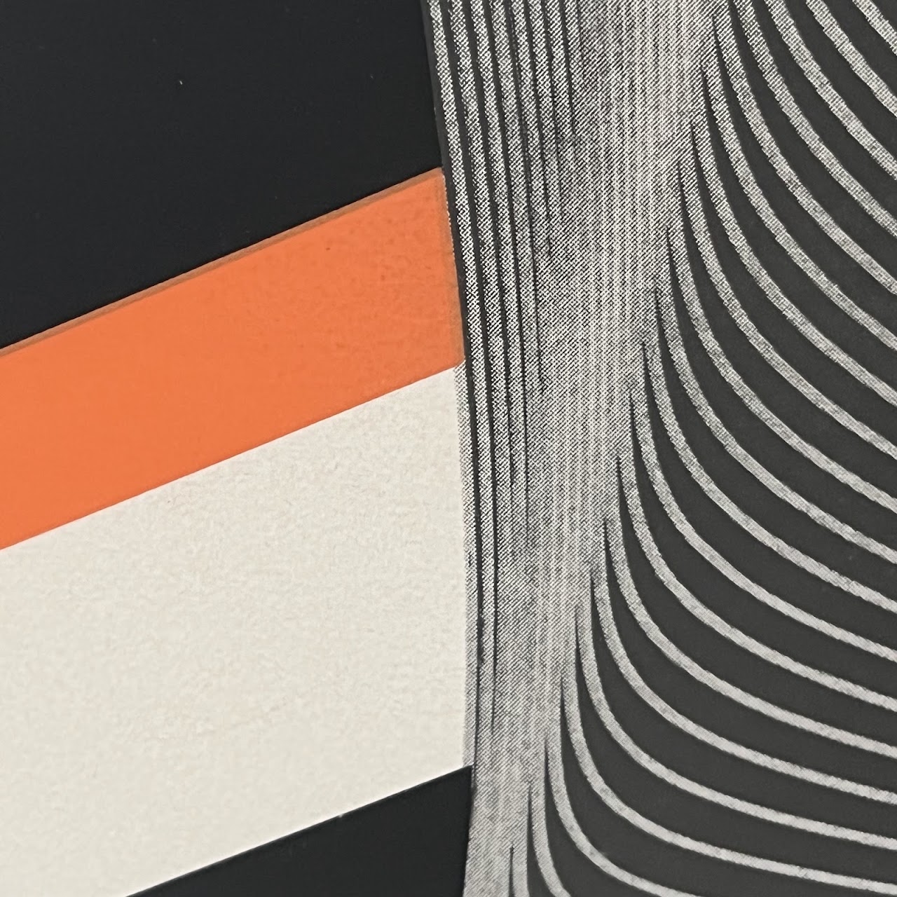 1960s Modernist Op-Art Silkscreen