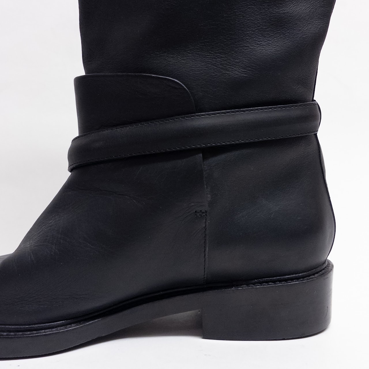 Balenciaga Black Leather Calf Boots