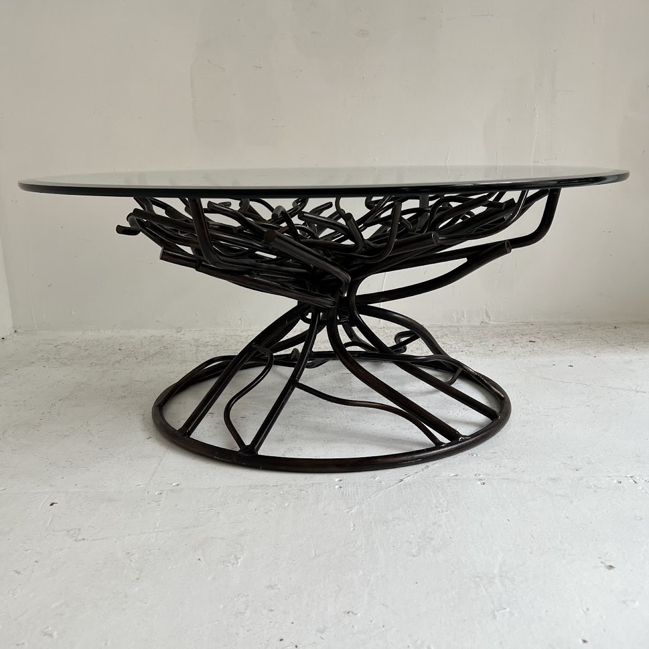 Modern Bronzed Iron Tree Root Cocktail Table