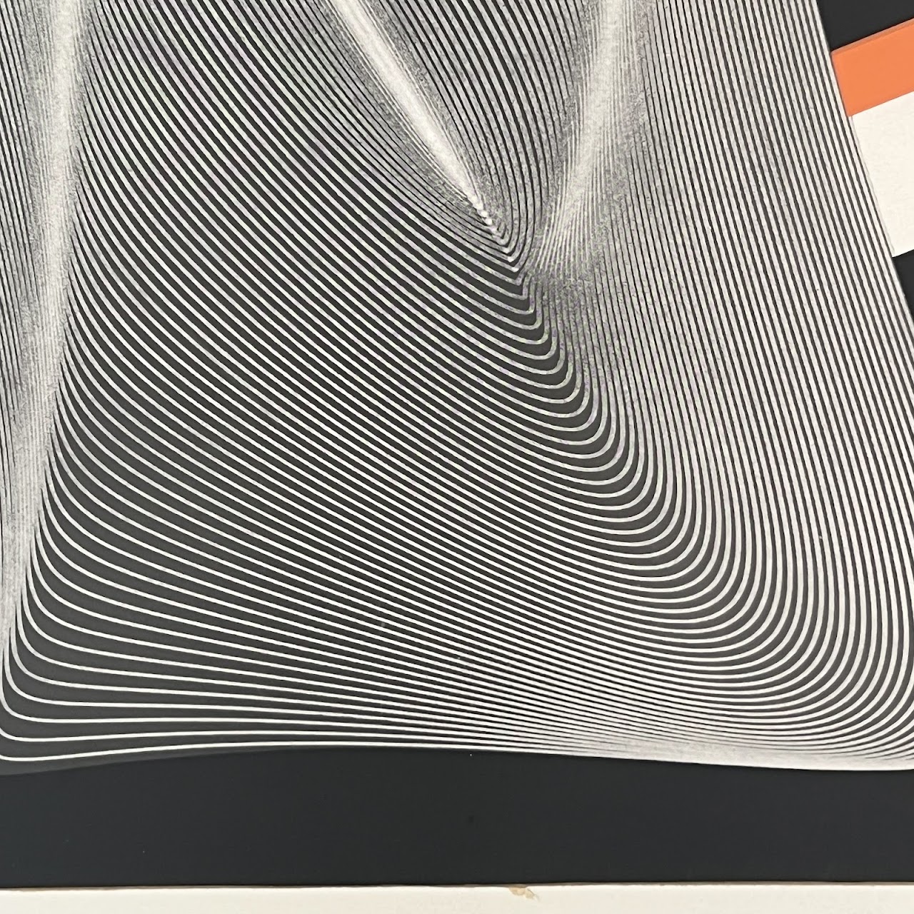 1960s Modernist Op-Art Silkscreen