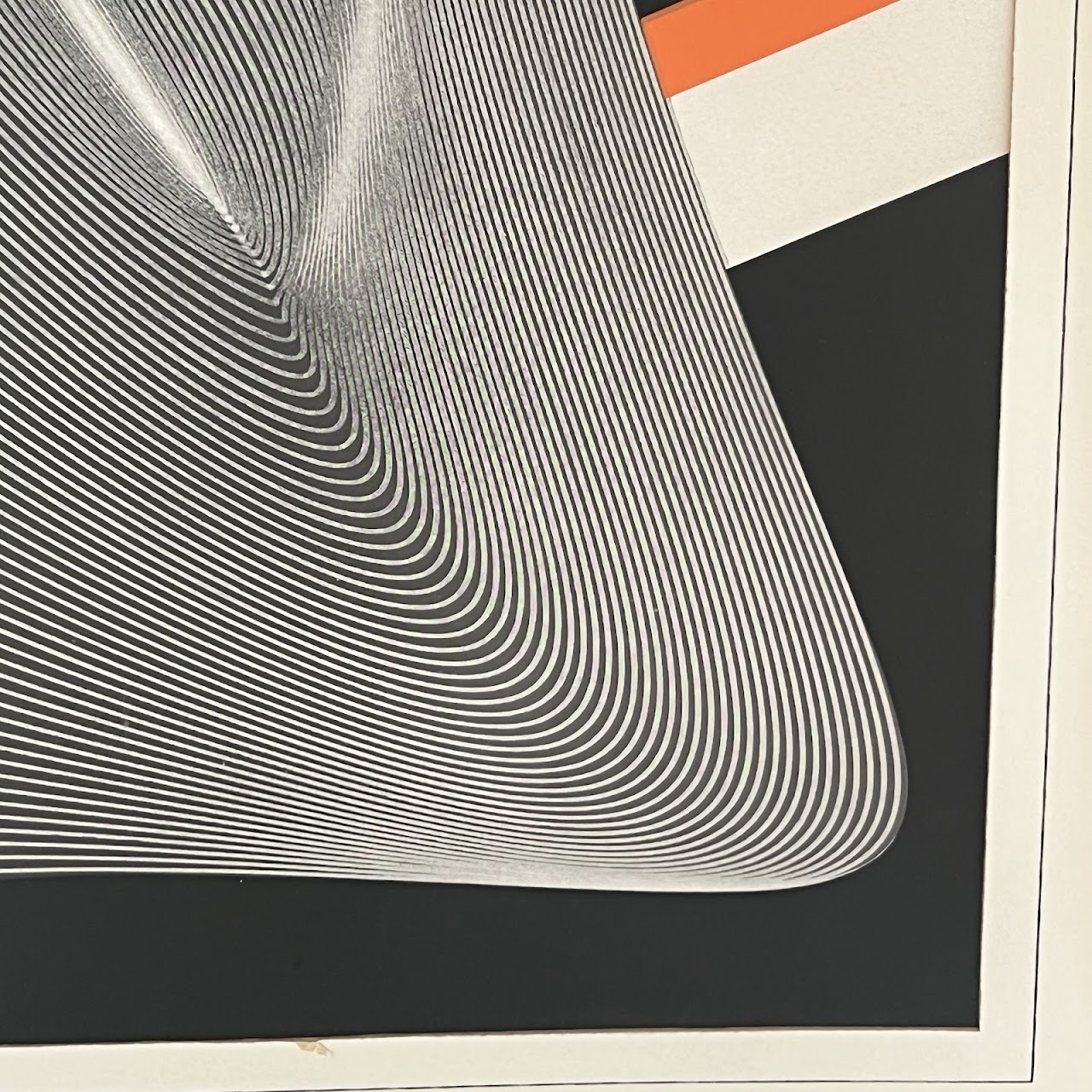 1960s Modernist Op-Art Silkscreen