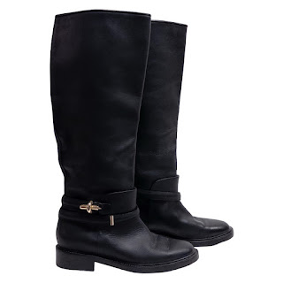 Balenciaga Black Leather Calf Boots