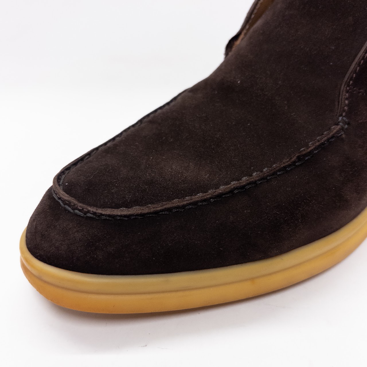 Loro Piana Open Walk Suede Ankle Boot