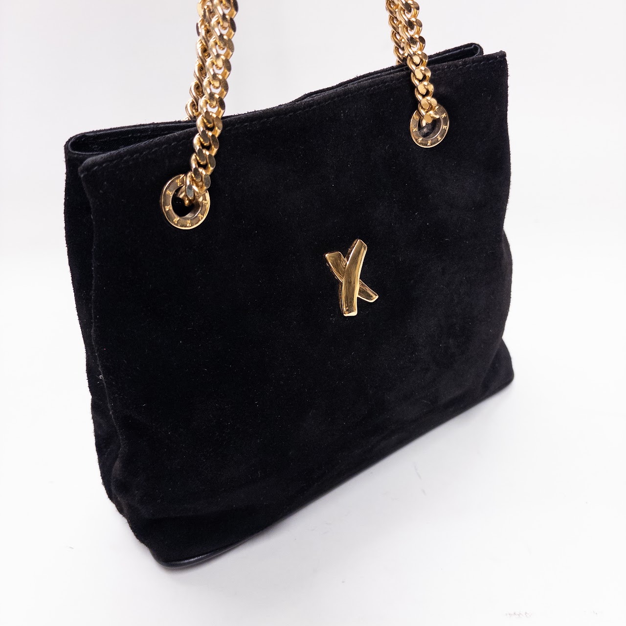 Paloma Picasso Chain Strap Suede Bag