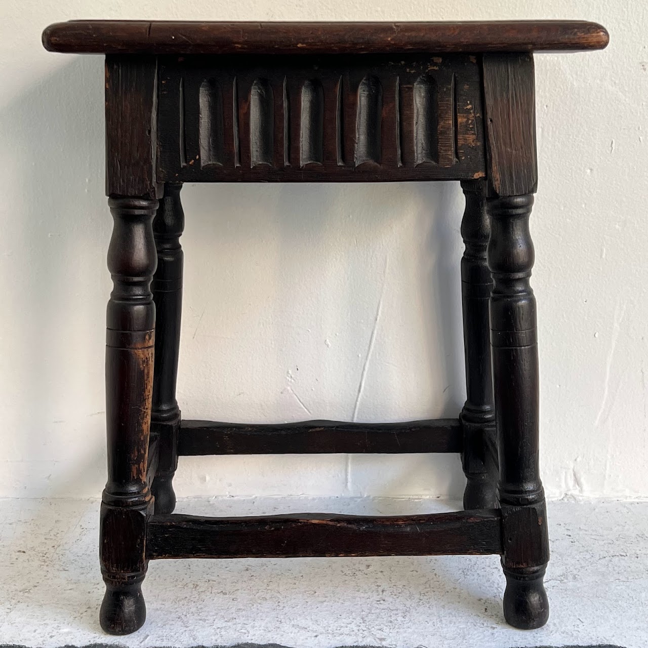 Early 20th C. Oak Joint Stool