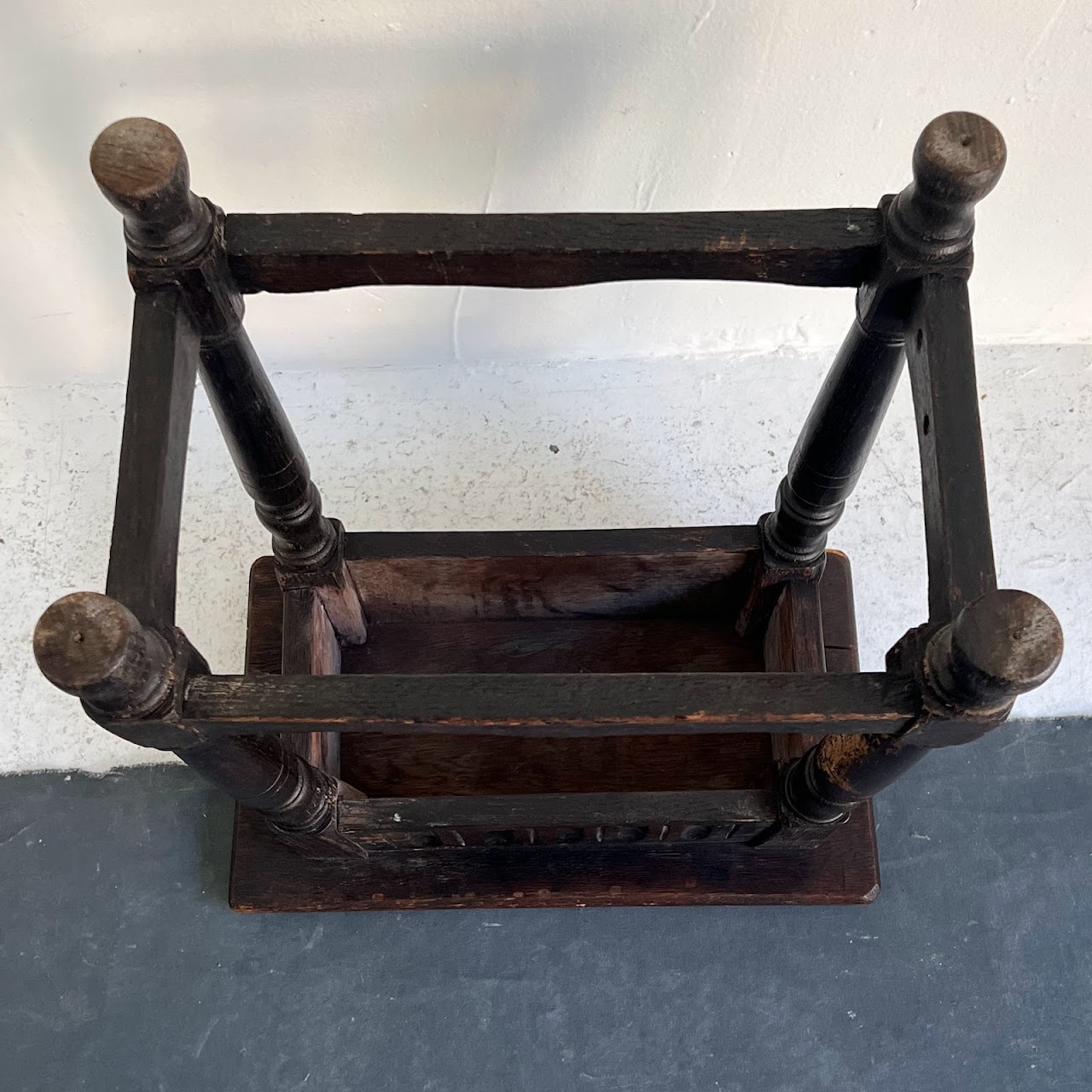 Early 20th C. Oak Joint Stool