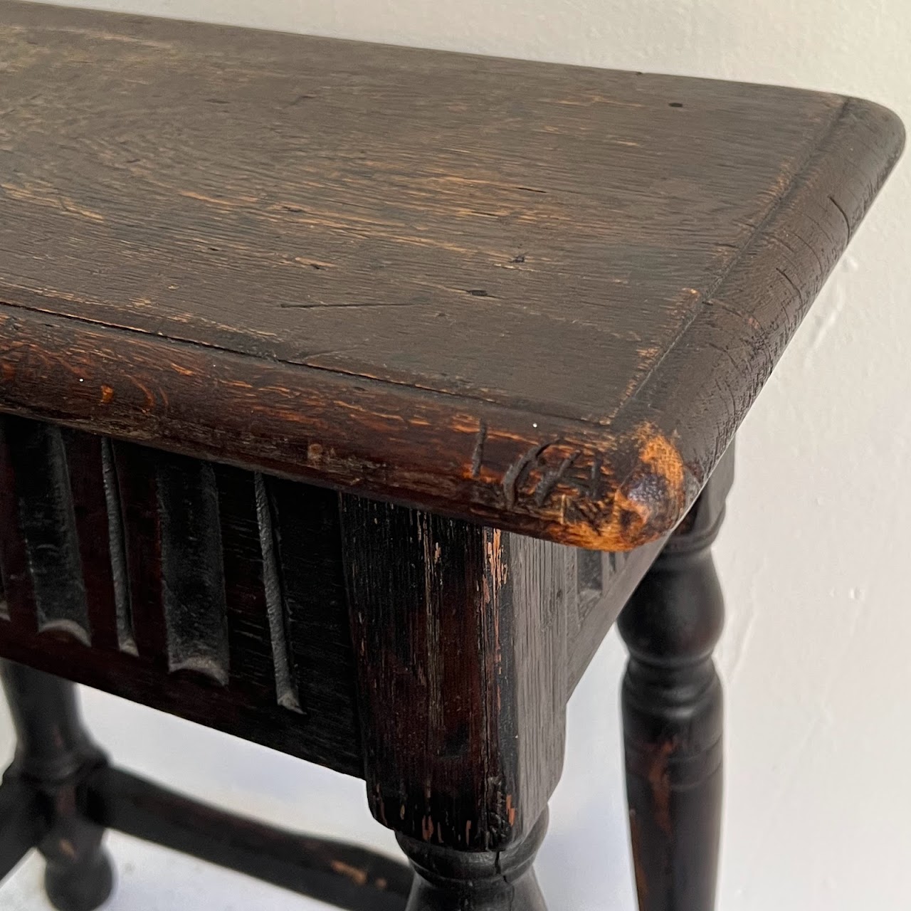 Early 20th C. Oak Joint Stool