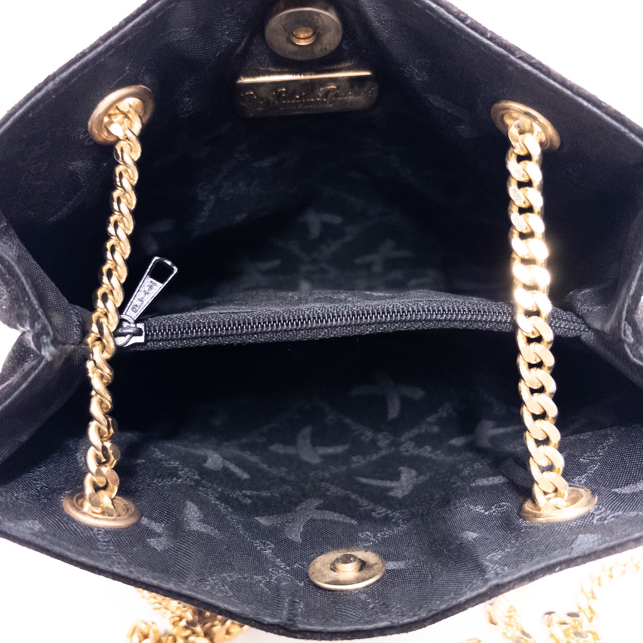 Paloma Picasso Chain Strap Suede Bag