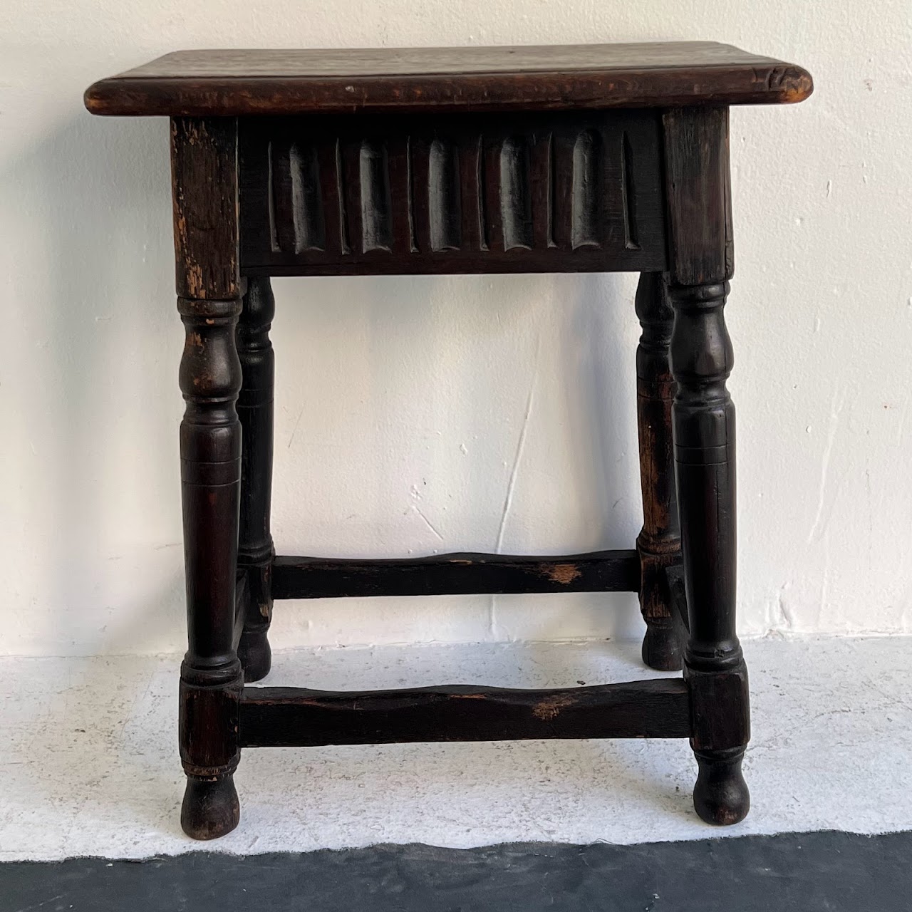 Early 20th C. Oak Joint Stool