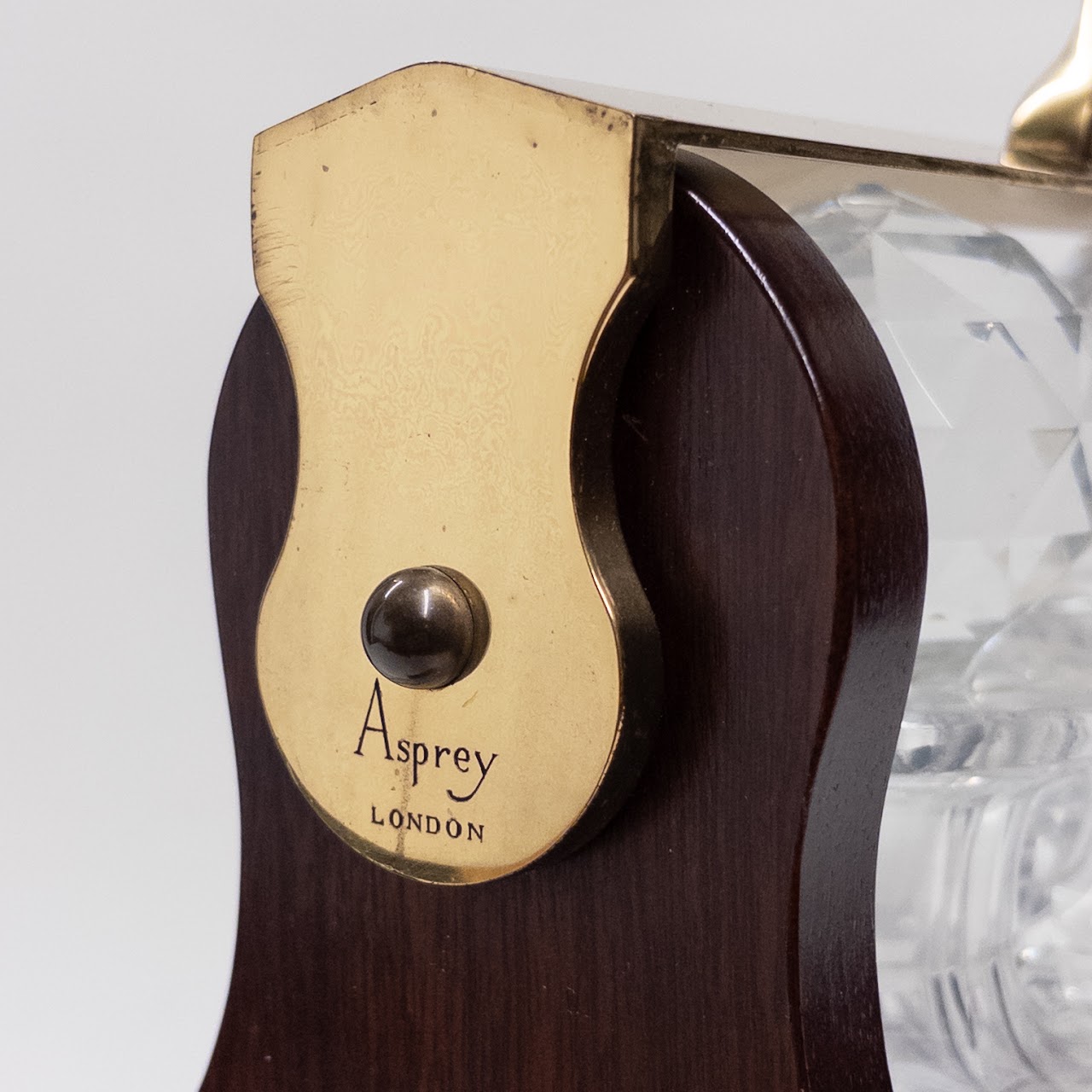 Asprey London Oak Tantalus with Brierley Crystal Decanters