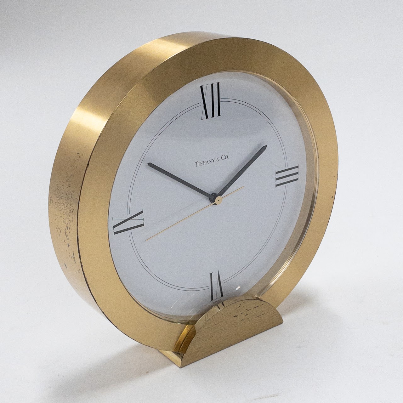 Tiffany & Co. Brass Desk Clock