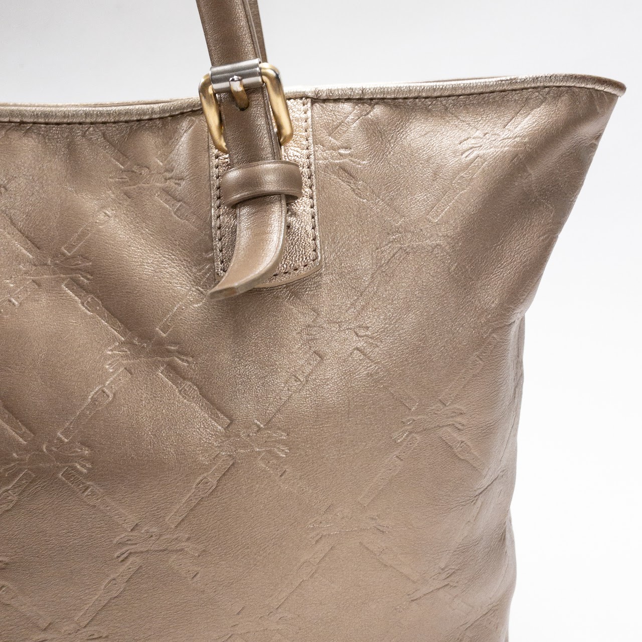 Longchamp Metallic Leather Tote