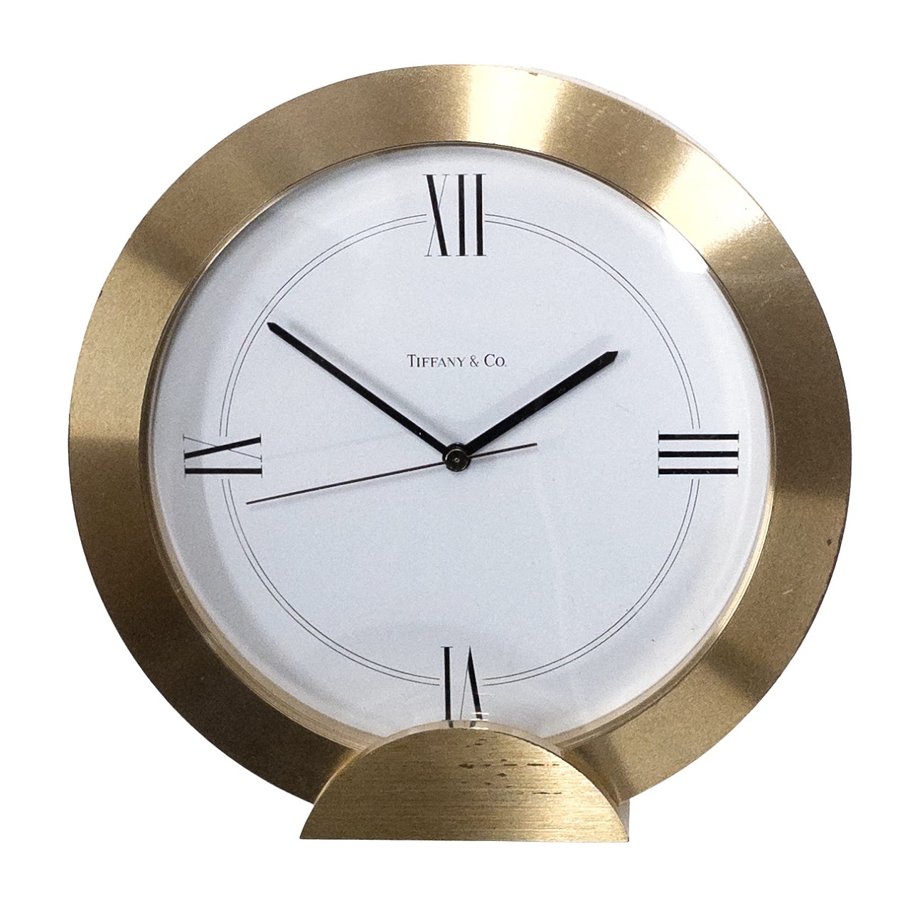 Tiffany & Co. Brass Desk Clock