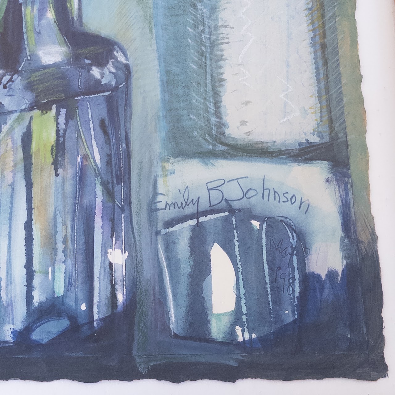 Emily B. Johnson Signed Still Life Watercolor Painting