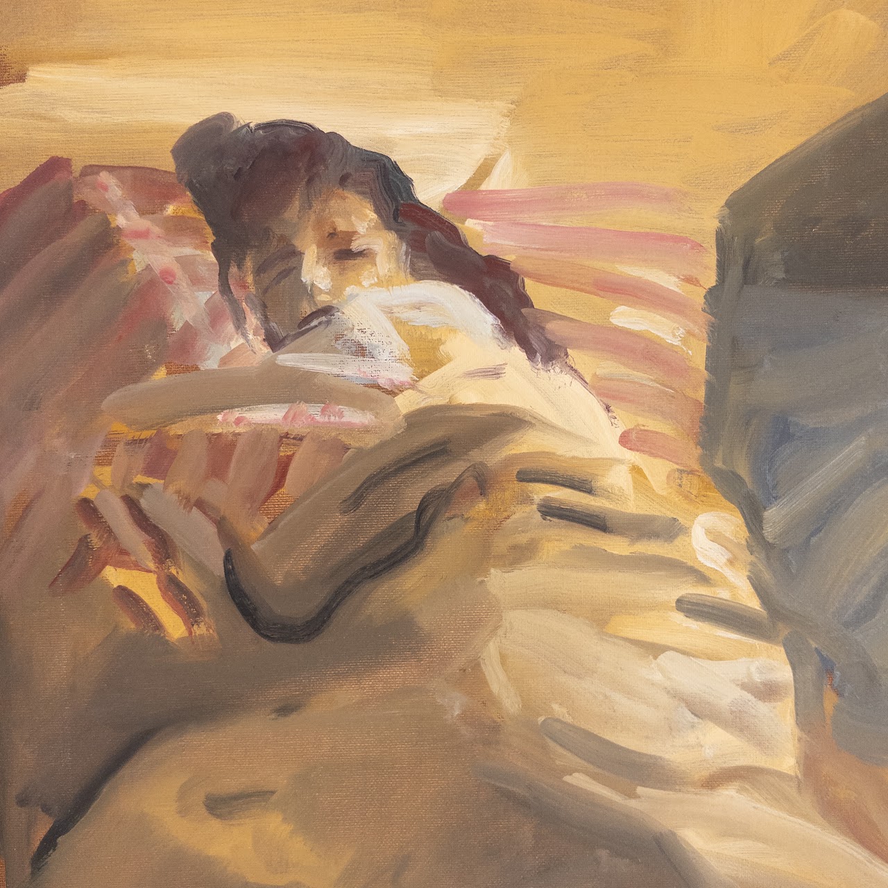 Woman Asleep Impressionist Painting