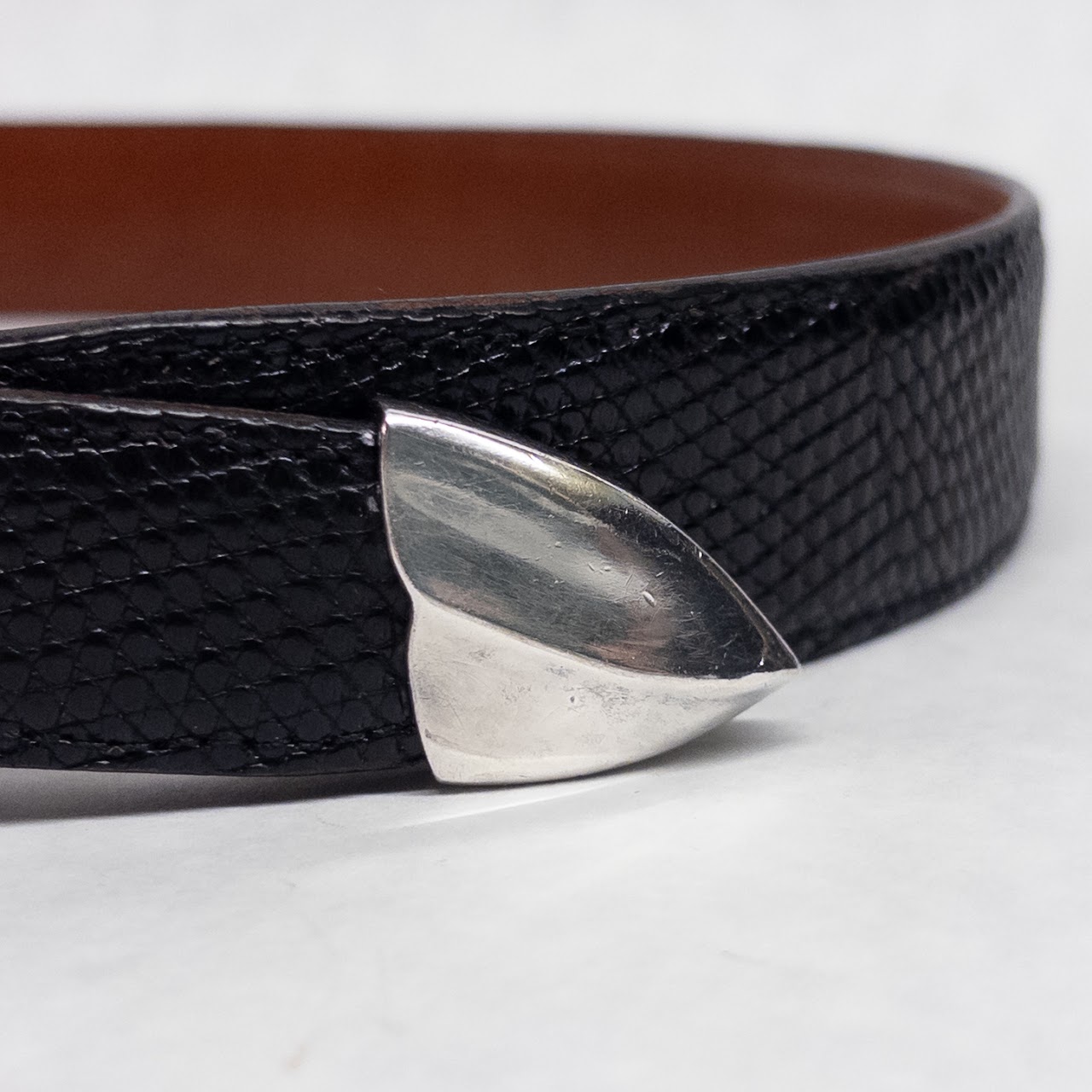 Sterling Silver and Lizard Billy Martin's New York Belt