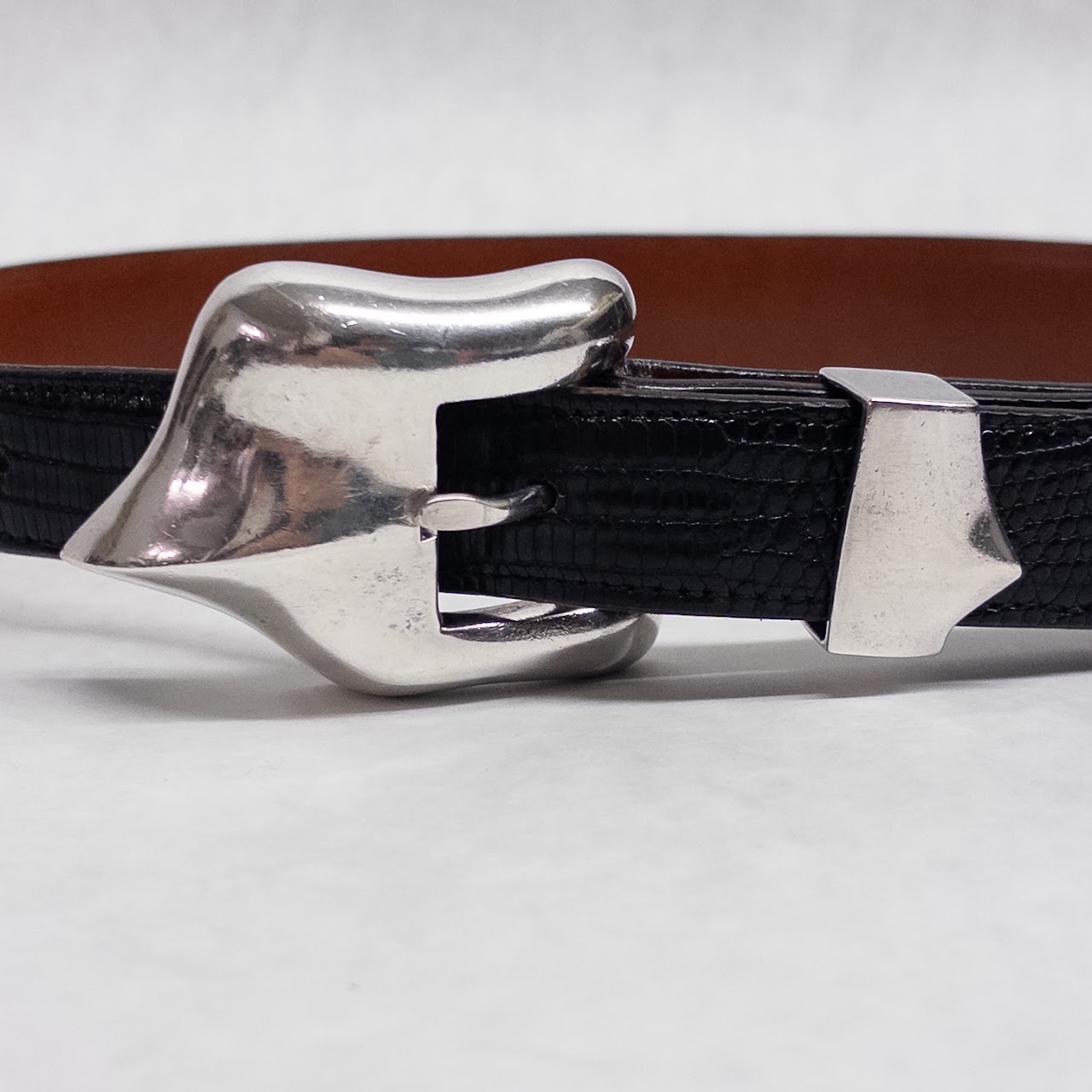 Sterling Silver and Lizard Billy Martin's New York Belt