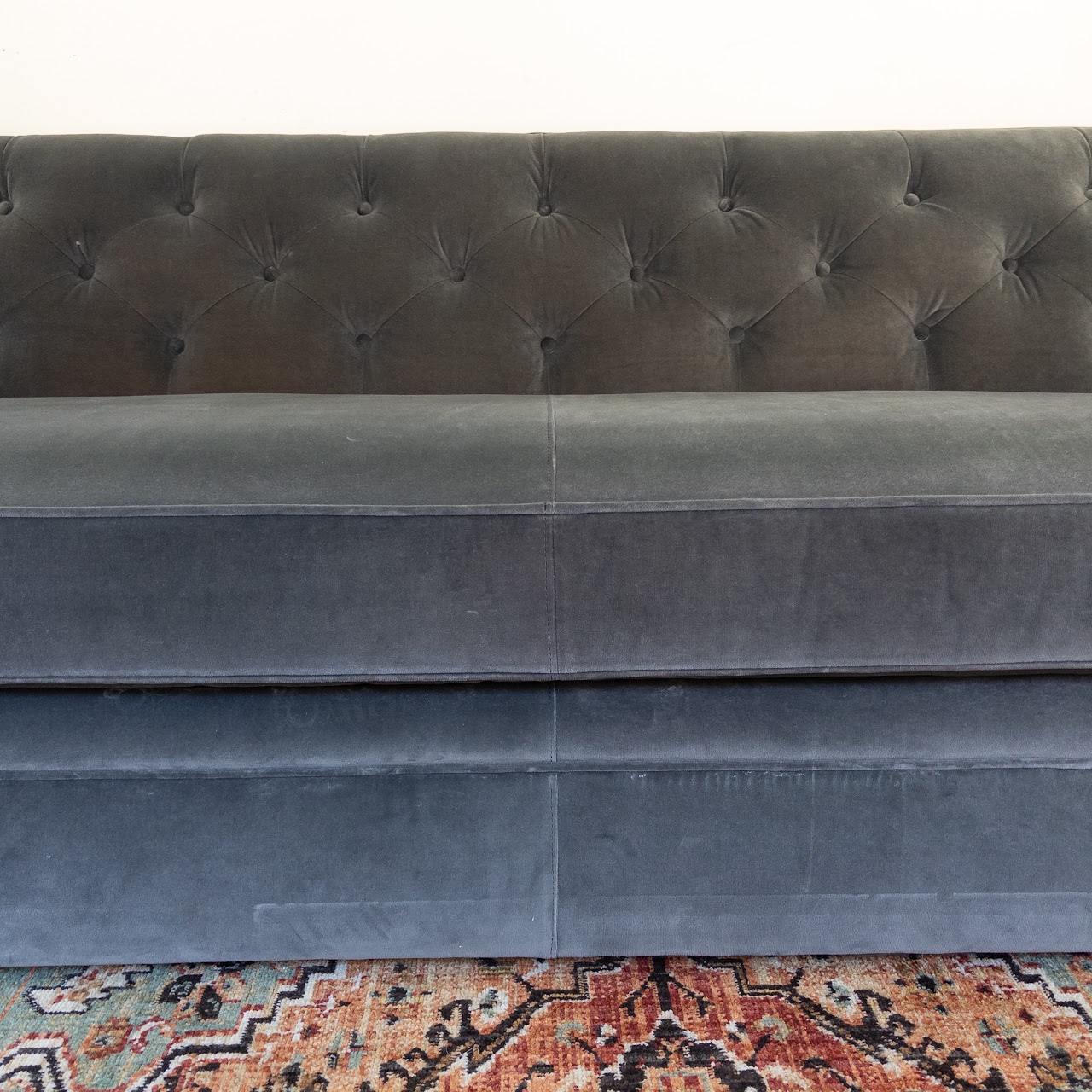 Room and Board Macalester Velvet Tuxedo Sofa